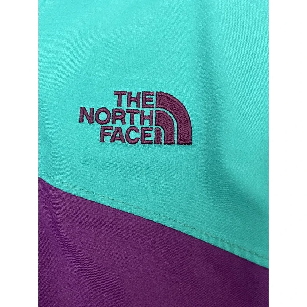 The North Face Girls Hyvent Jacket Large (14/16) Teal / Purple Waterproof Hiking